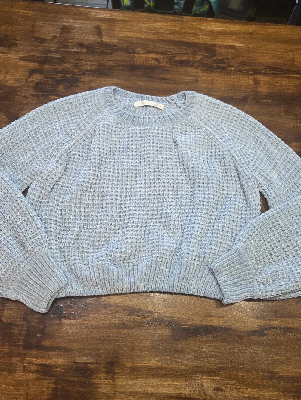 Altar'd State Super Soft Light Blue Cropped Sweater M